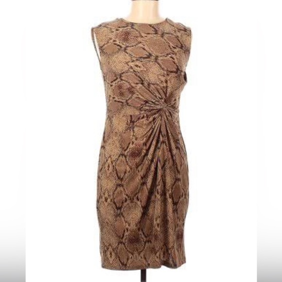 Apt9 Snake Pattern Sz Sleeveless Fitted Dress in Size Petite PS - Picture 1 of 9